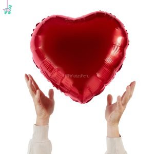 Globo corazón metálico