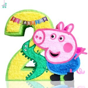 George pig con número 2 piñata