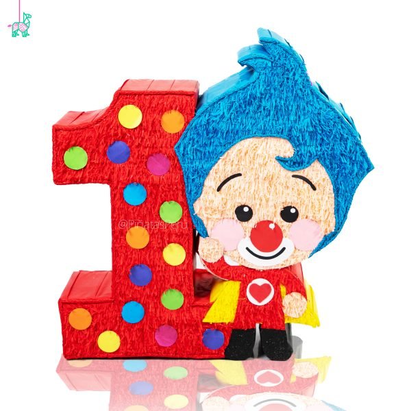 Plim plim con número 1 piñata  STOCK