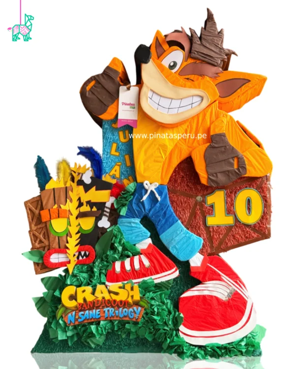 Piñata Crash - personalizada - Crash Bandicoot
