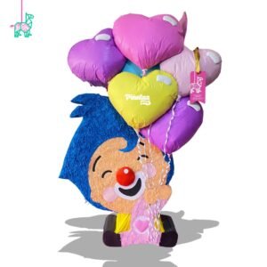 Piñata Plim plim con globos - Piñata Plim plim rosa